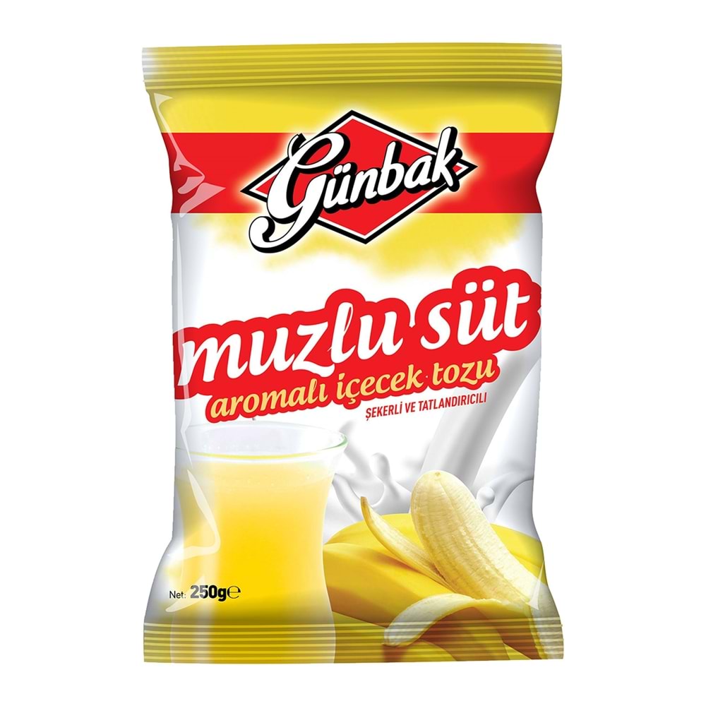 Günbak Muzlu Süt Aromalı İçecek Tozu 250 Gr