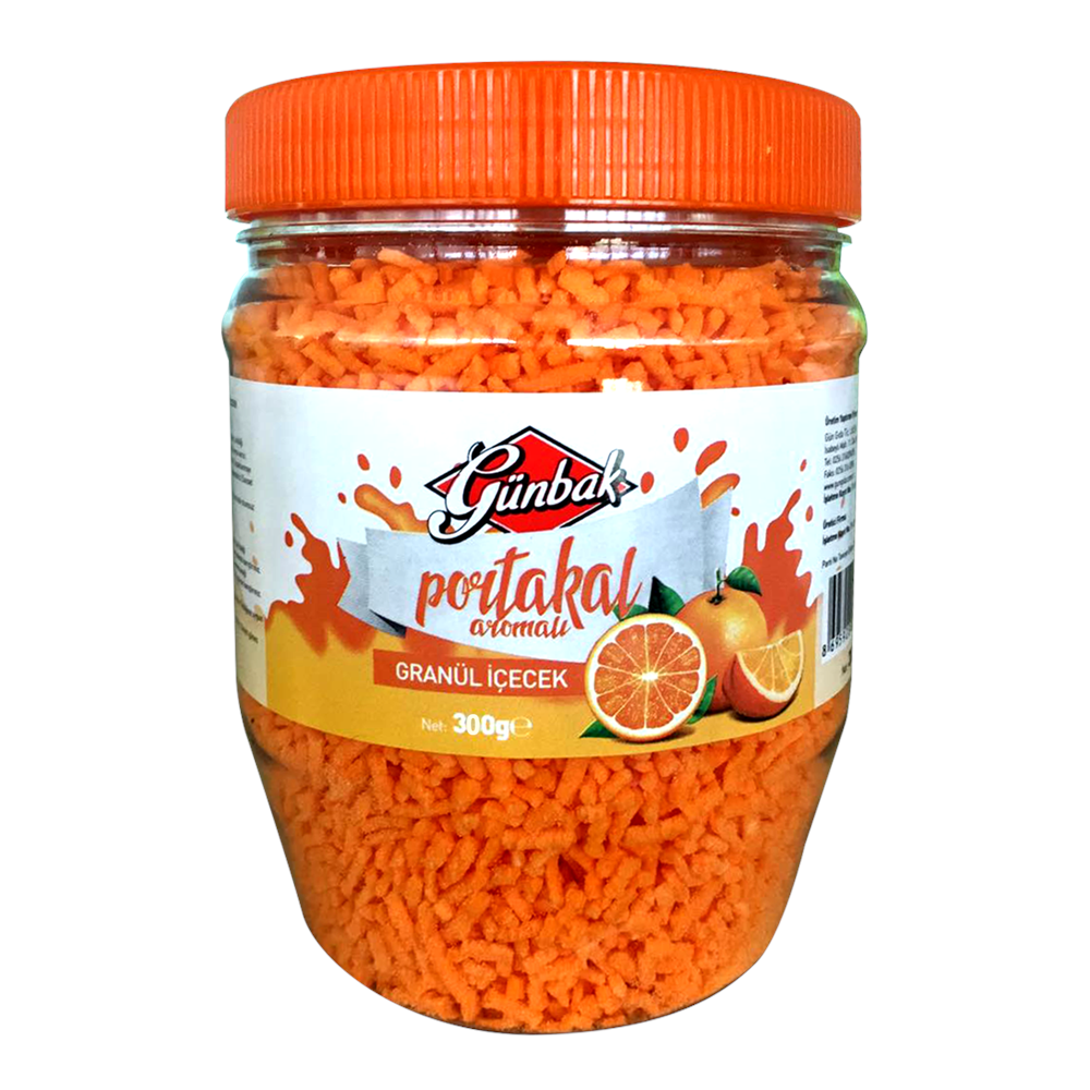 Günbak Portakal Aromalı Granül İçecek Pet 300 Gr.