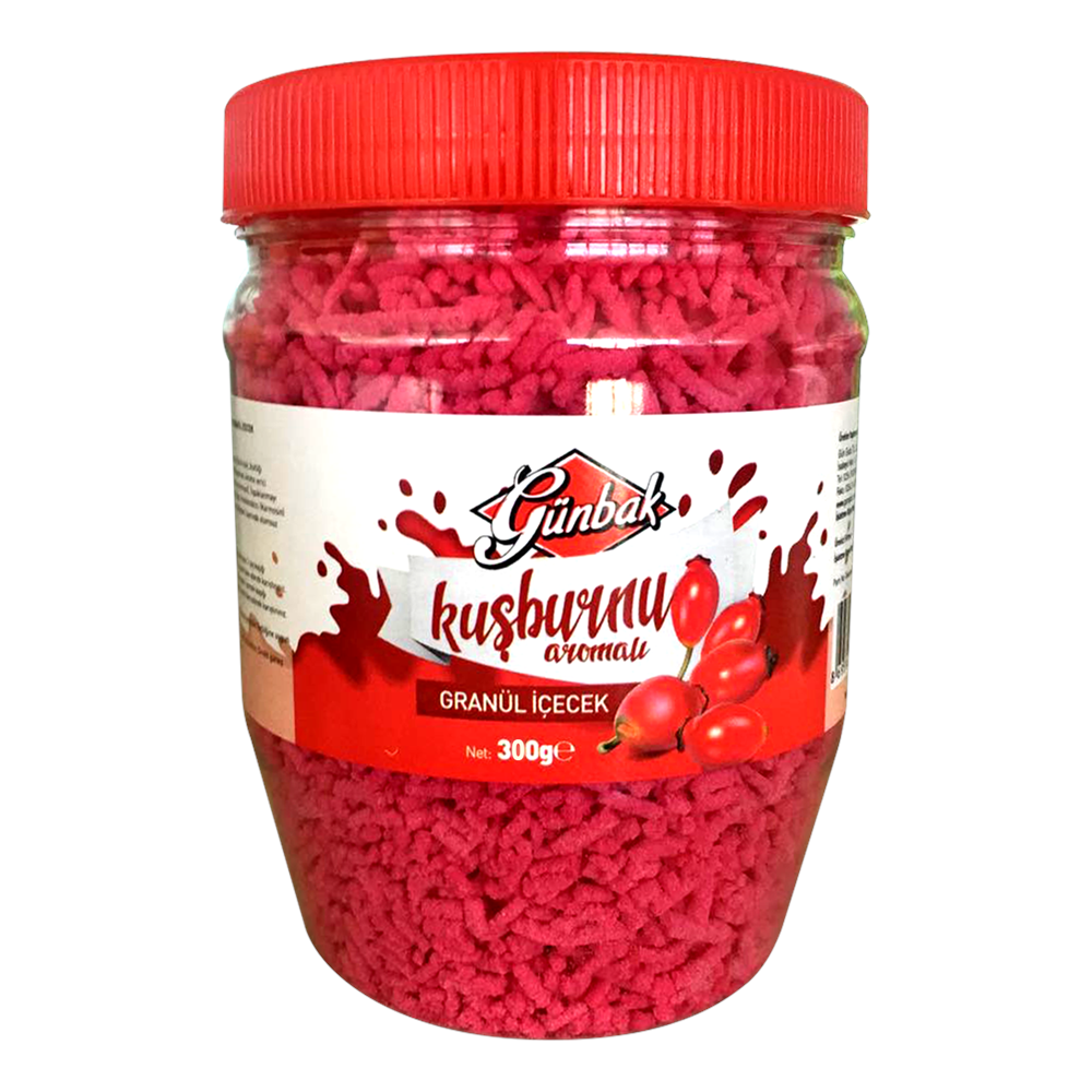 Günbak Kuşburnu Aromalı Granül İçecek Pet 300 Gr.