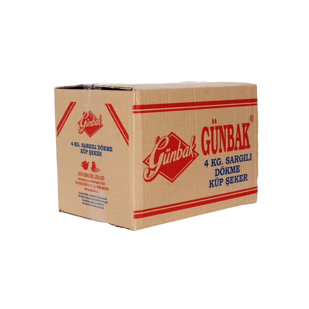 Günbak Tek Sargılı Küp Şeker Kutu 4 KG