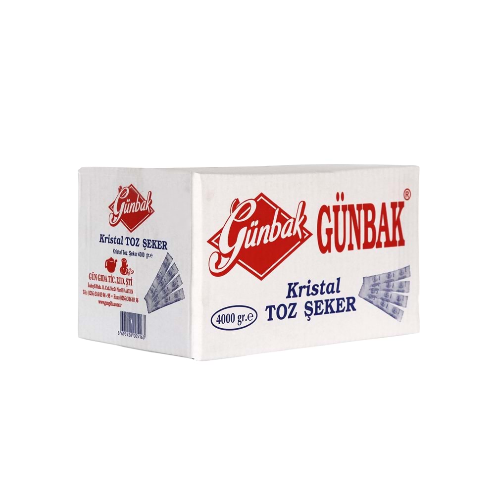 Günbak Toz Stick Şeker Kutu 4 KG