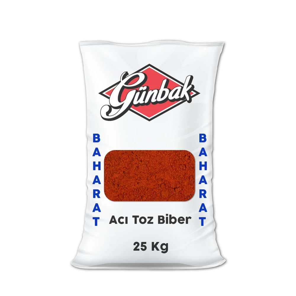 Günbak Acı Toz Biber Çuval 25 Kg
