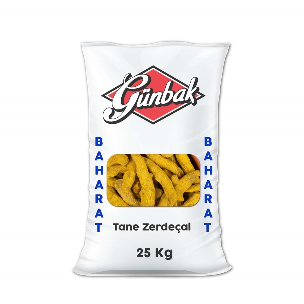 Günbak Tane Zerdeçal Çuval 25 Kg