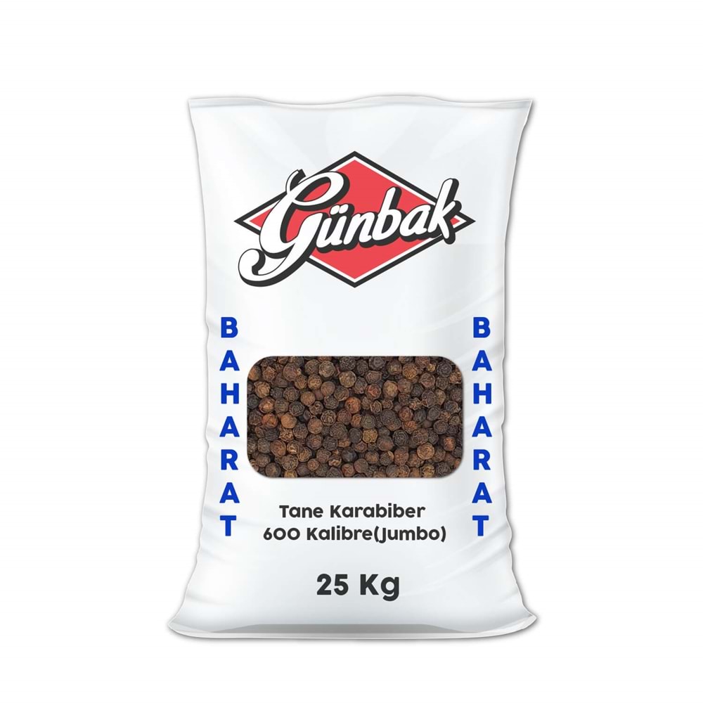 Günbak Tane Karabiber 600 Kalibre Çuval 25 Kg